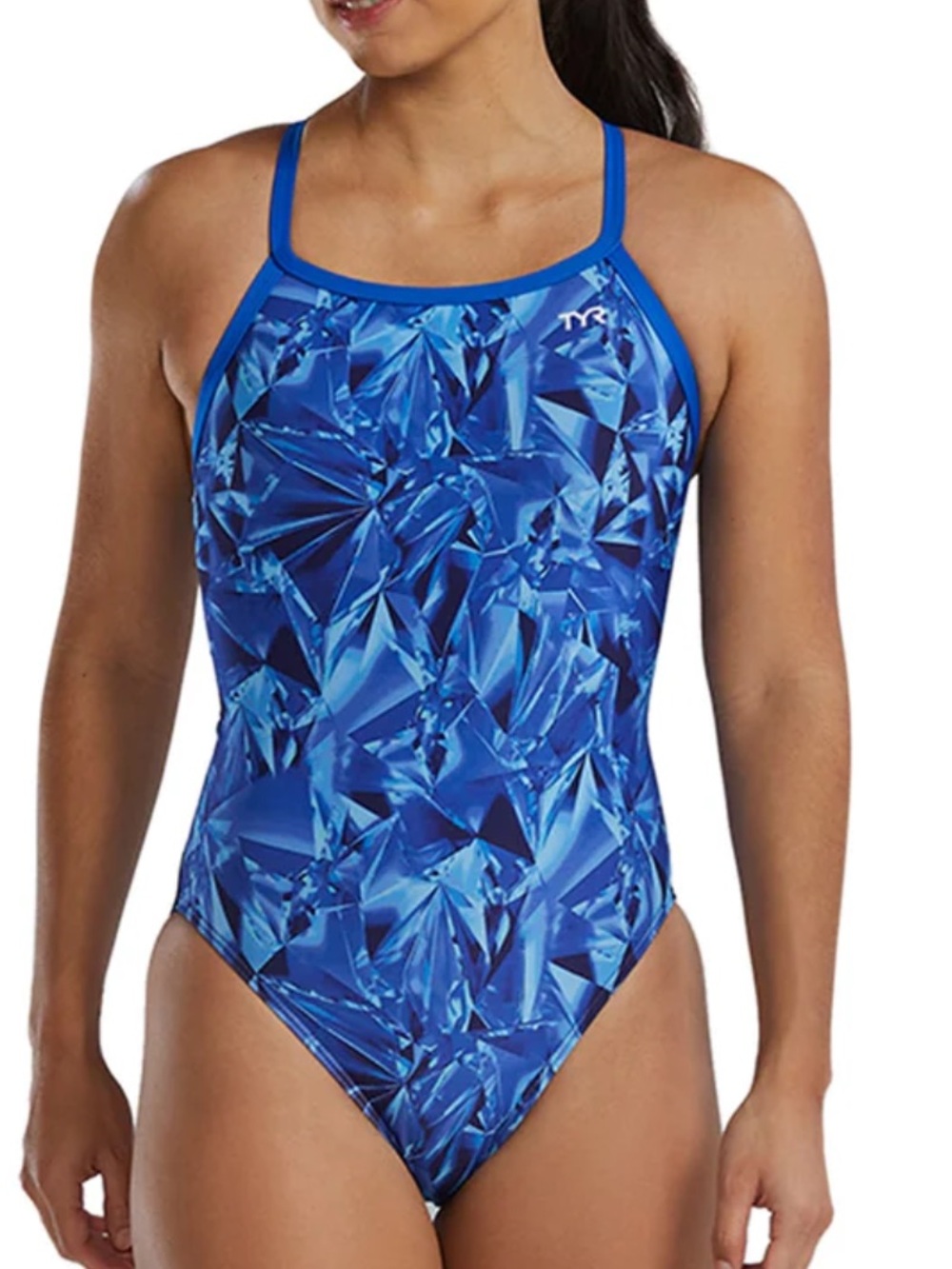 TYR Durafast One Piece Swimsuit Blue, Size 34,M NWT